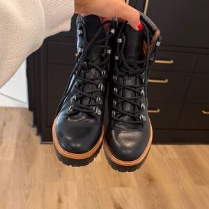 Indigo rd Women's Black and Brown Lace-Up Boots